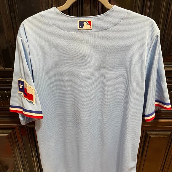 Nike Texas Rangers Light Blue Jersey Mens M - Picture 6 of 6